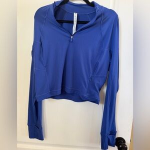 Lululemon 1/4 Zip Crop Jacket w/Thumbholes n Pocket Size 12